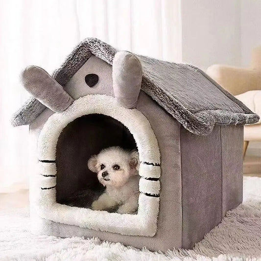 Fluffy Rabbit Ear Pet House/Tent – Soft, Cozy, Removable & Washable All-Season Bed