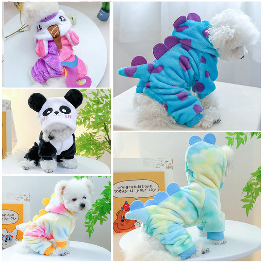 Super Soft Fleece Pet Outfits - Warm Autumn/Winter Cosplay for Dogs & Cats